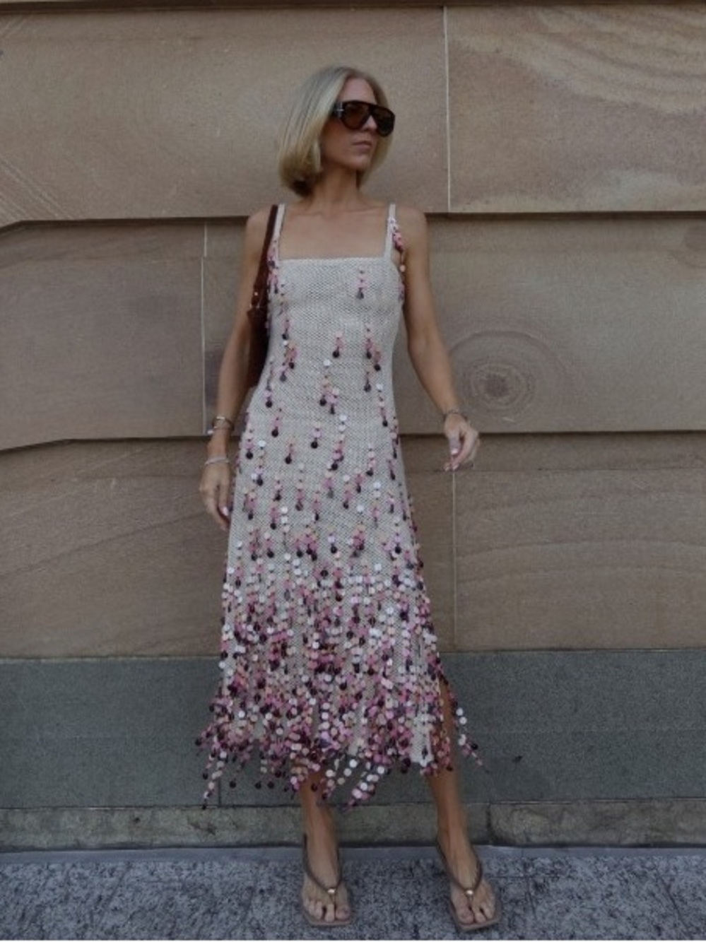 Antipodean Periscope Cotton Crocheted Hand Embellished Midi Dress AU12/US8 NWT - Picture 3 of 12